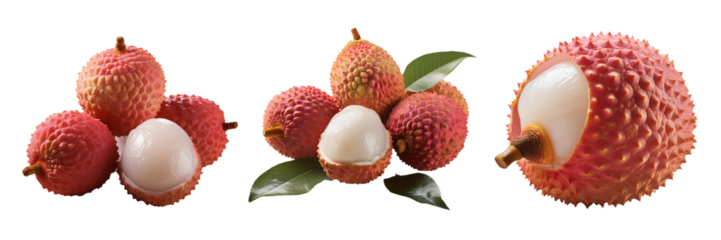 lychee isolated on transparent background