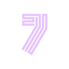 Monogram 7. Number 7. Number 7 design logo. Monogram letter mark 7 logo design. Monogram design vector logo. Monogram number 7 logo design. Simple number 7 monogram. Monogram 7 design logo. 