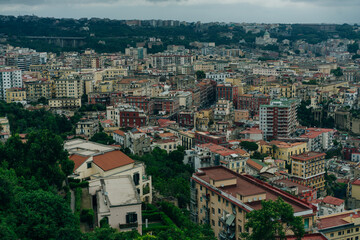 Obraz premium Top view of downtown Naples, Italy