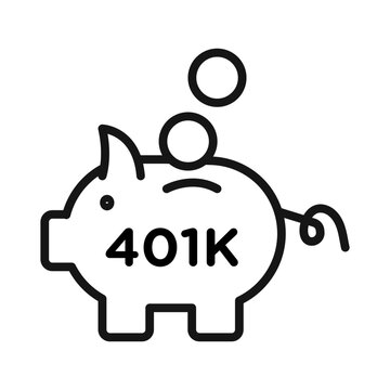 piggy bank 401k savings concept clip art preview