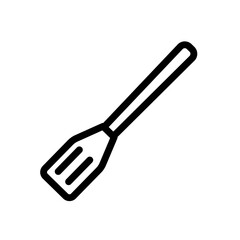 Cooking spatula icon Black line art vector logo