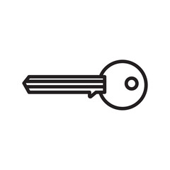 Key icon Black line art vector logo