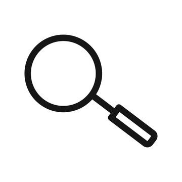 recommend clip art: Magnifying glass icon Black line art vector logo