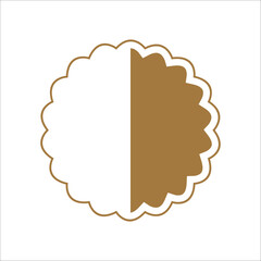 Flat shield badge icon vector element