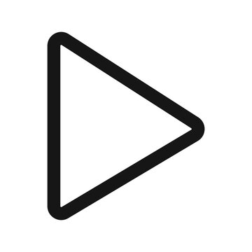 recommend clip art: Play button icon Black line art vector logo