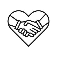 Respectfulness icon Black line art vector logo