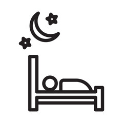 Sleep Icon Black line art vector logo