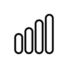 Signal icon Black line art vector logo