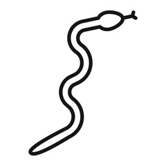 Snake icon Black line art vector logo