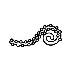 Tentacles octopus icon Black line art vector logo