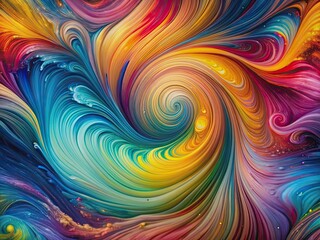 Vibrant liquids in varied colors flow and swirl together, forming an abstract S shape, creating a mesmerizing and dynamic visual representation of artistic expression.