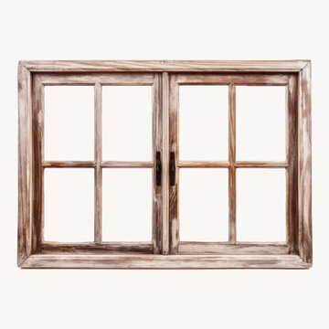 Rustic wooden window frame design