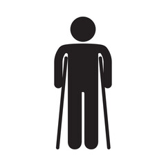 disabled person vector icon