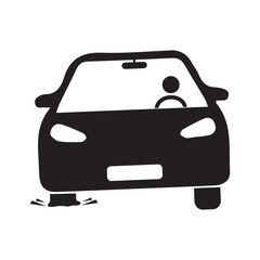 tire burst car icon design