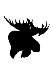 Moose | Outdoor Hunting | Forest Animal | Wild Animal | Moose Antlers | Forest Mountain | Hunter Dad | Outdoor Scene | Original Illustration | Vector and Clipart | Cutfile and Stencil