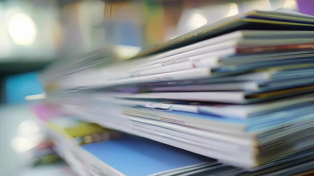 A stack of brochures and flyers promoting upcoming events at the computer lab.