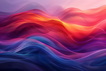 Obraz premium Abstract Illustration of Swirling Colors - Purple, Red, Blue