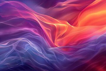Fototapeta premium Abstract Background with Wavy Lines in Purple, Pink, and Orange