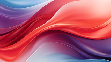 Obraz premium Abstract 3D Background with Red, Purple and Blue Waves