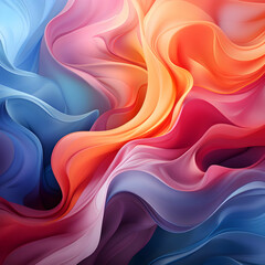 Naklejka premium Abstract 3D Background with Colorful Swirling Shapes