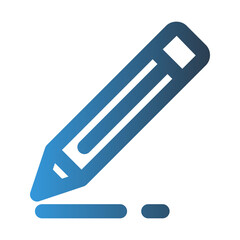 Pencil outline icon. with gradient colors suitable for interfaces, websites, UI and mobile apps.