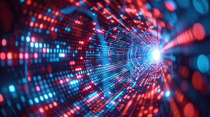 Obraz premium Abstract communication and future technology data flow