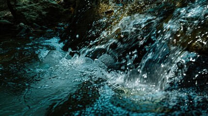 water flowing from a fountain