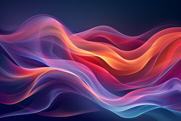 Abstract Background with Colorful Wavy Lines