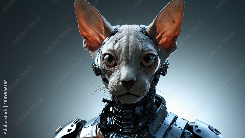 Poster cybernetic cat.