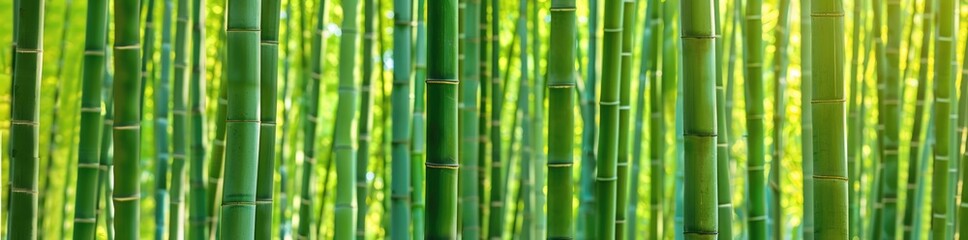 Fototapeta premium Dense Green Bamboo Forest