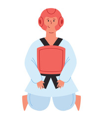 taekwondo male cartoon character