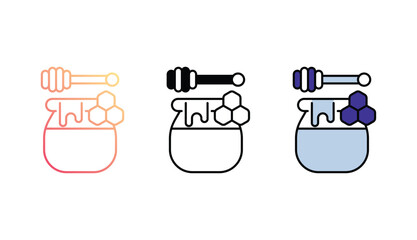 Honey icon design with white background stock illustration