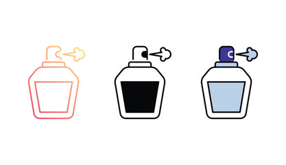 Perfume icon design with white background stock illustration