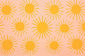 Bright yellow sun pattern