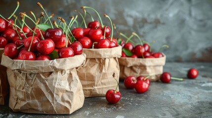 Cherry in a paper bag