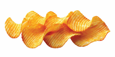 potato chip isolated on white background