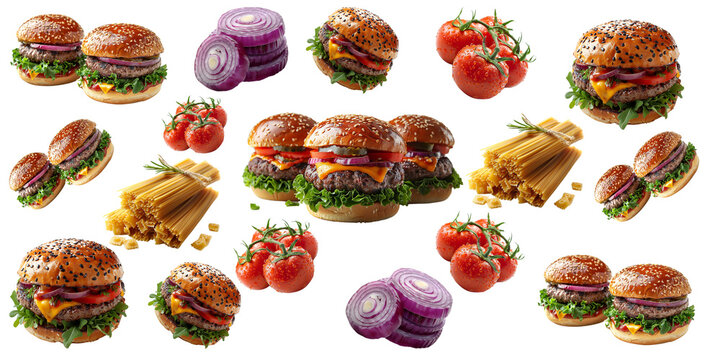 cheese hambuger isolated on white back ground