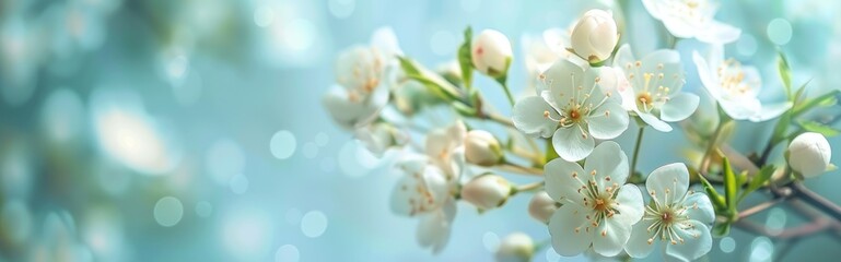 Obraz premium Delicate White Blossoms in Springtime