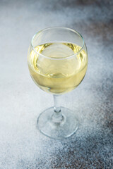A glass of red wine, close-up. Copy space.
