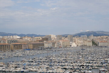 Fototapeta premium Marseille, Vieux Port, pier, boat, vessel