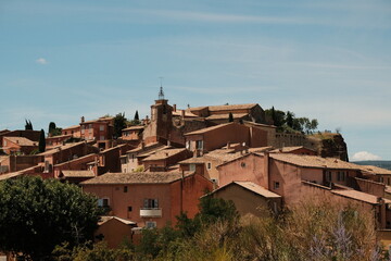 Obraz premium Roussillon, Provence, view of the old town, brown