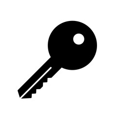 simple silhouette icon of a key