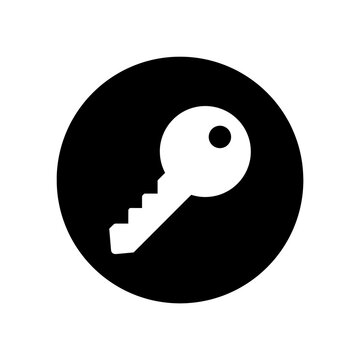 recommend clip art: simple silhouette icon of a key
