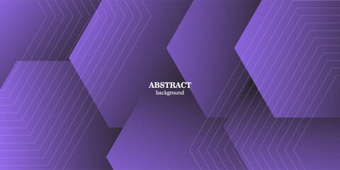 abstract purple gradient hexagon shape decoration background.eps