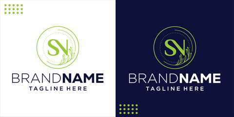 Creative SN Beauty spa Logo, Design Inspiration, Illustration, Vector