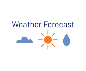 Weather forecast icon logo design template