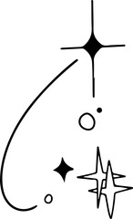 Star doodle for scrapbook