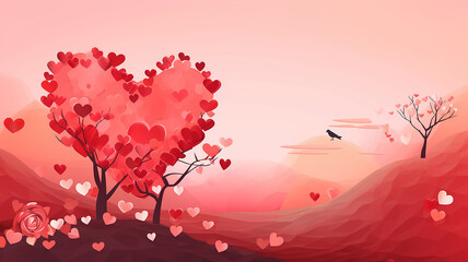 happy valentines day vector , Generative AI.