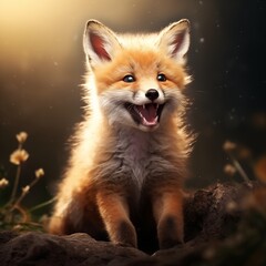 Fototapeta premium Baby fox
