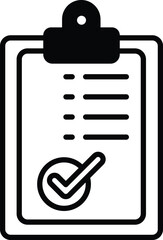 A clipboard with a check mark on it